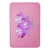 Lotus blossom roze op roze achtergrond badmat (Voorkant Verticaal)