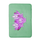 Lotus blossom roze op zee groene achtergrond badmat (Voorkant Verticaal)