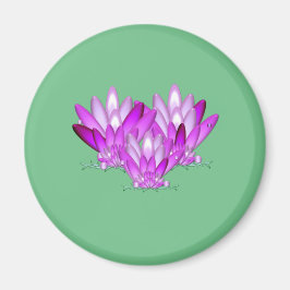Lotus blossom roze op zee groene achtergrond magneet