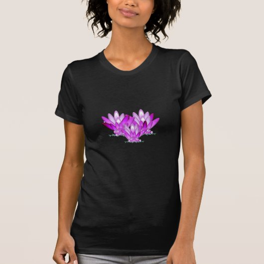 Lotus blossom roze op zee groene achtergrond t-shirt (Voorkant)