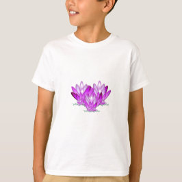 Lotus blossom roze op zee groene achtergrond t-shirt