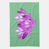 Lotus blossom roze op zee groene achtergrond theedoek (Verticaal)