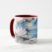 Lotus Blossom & Serene Lake Keramische Koffie Mok  (Voorkant links)