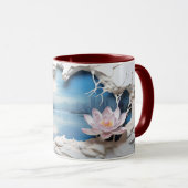 Lotus Blossom & Serene Lake Keramische Koffie Mok  (Voorkant rechts)