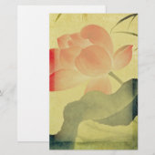 Lotus Blossom Stationery Briefpapier (Voorkant / Achterkant)