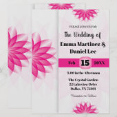 Lotus Blossom Wedding Invitation Kaart (Voorkant / Achterkant)