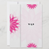 Lotus Blossom Wedding Invitation Kaart (Achterkant)