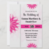 Lotus Blossom Wedding Invitation Kaart (Voorkant)