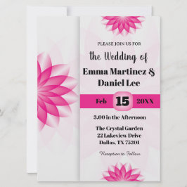 Lotus Blossom Wedding Invitation Kaart