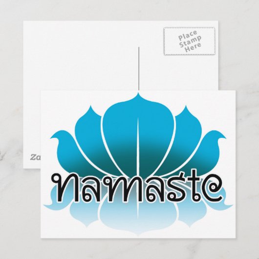 Lotus Blue Briefkaart (Voorkant / Achterkant)