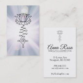 *~* Lotus Blue Lavender Rays Reiki Healing Energy Visitekaartje (Voorkant / Achterkant)