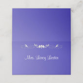 Lotus Blue met Text Place Card Plaatskaartje (Buitenkant ongevouwen)