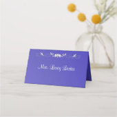 Lotus Blue met Text Place Card Plaatskaartje (Voorkant)