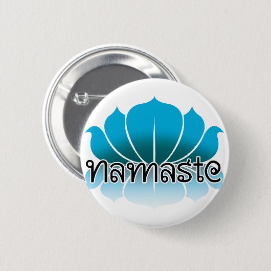 Lotus Blue Ronde Button 5,7 Cm (Voorkant /achterkant)