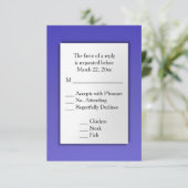 Lotus Blue RSVP met menu (Staand voorkant)