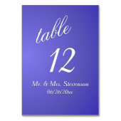 Lotus Blue Table Number Kaart (Achterkant)