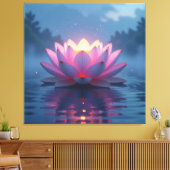 „Lotus – Blüte der Reinheit und Erleuchtung“ Canvas Afdruk (Insitu (Woonkamer))