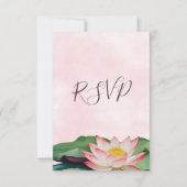 Lotus boeddhistische bruiloft RSVP Kaart (Achterkant)
