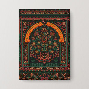 Lotus Boog Mandala Knop Patch Button