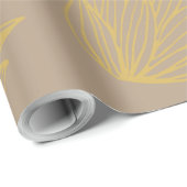 Lotus Botanical Kraft Wrapping Paper Cadeaupapier (Rol Hoek)