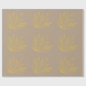Lotus Botanical Kraft Wrapping Paper Cadeaupapier (Vlak)