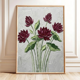 Lotus Botanische Minimalistische Muurkunst Canvasp Poster