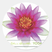 Lotus Breathe Ronde Sticker (Voorkant)