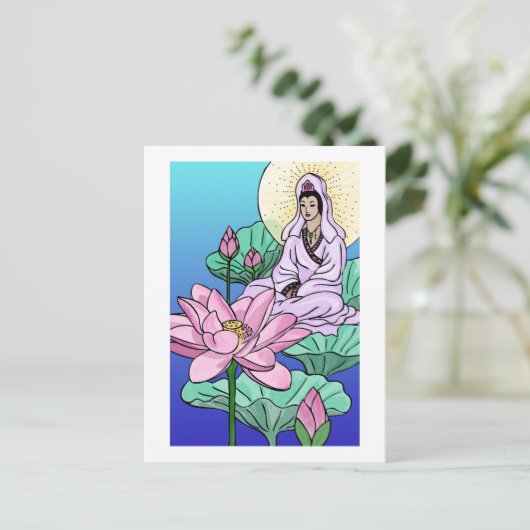 Lotus Briefkaart (Staand voorkant)