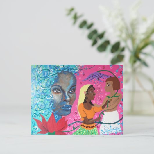 Lotus Briefkaart (Staand voorkant)