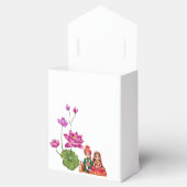 Lotus, bruid en bruidegom afbeelding bedankdoosjes (Geopend)