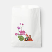 Lotus, bruid en bruidegom afbeelding bedankzakje (Voorkant)