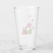 Lotus, bruid en bruidegom afbeelding glas (Achterkant)