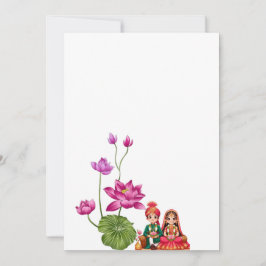 Lotus, bruid en bruidegom afbeelding save the date