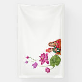 Lotus, bruid en bruidegom afbeelding spandoek (Verticaal)