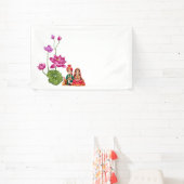 Lotus, bruid en bruidegom afbeelding spandoek (Insitu)