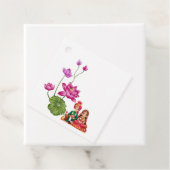 Lotus, bruid en bruidegom bedankjes labels (In situ)