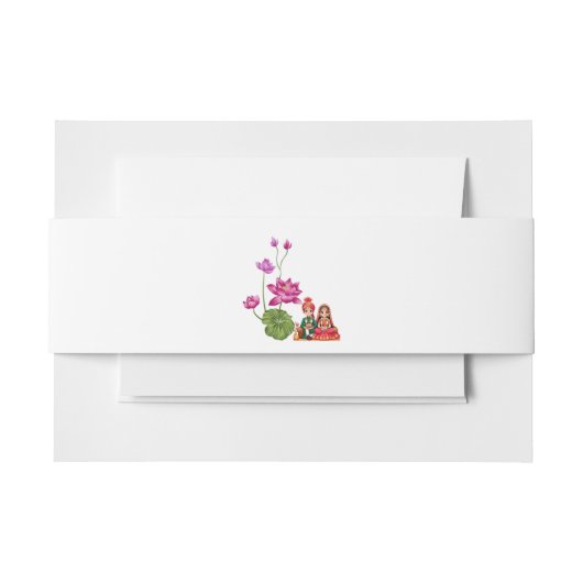 Lotus, bruid en bruidegom Nep Uitnodigingen Wikkel (Voorkant Voorbeeld)