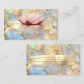  Lotus Brush Stroke Opal Stone Visitekaartje (Voorkant / Achterkant)