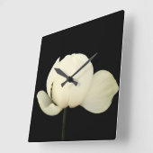 Lotus Bud Vierkante Klok (Hoek)