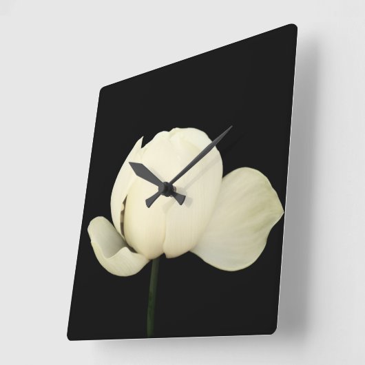 Lotus Bud Vierkante Klok (Hoek)