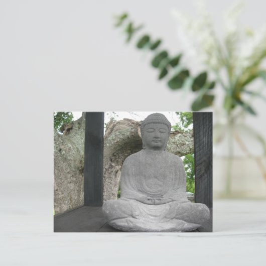 Lotus Buddha Briefkaart (Staand voorkant)
