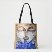 Lotus Buddha Waterverf Art Tas (Voorkant)