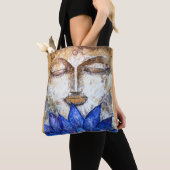 Lotus Buddha Waterverf Art Tas (Dichtbij)