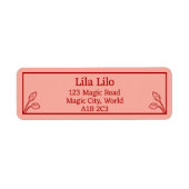 Lotus Buds Gepersonaliseerd Retour Adres Label (Voorkant)