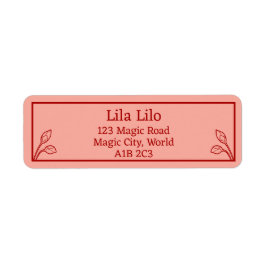 Lotus Buds Gepersonaliseerd Retour Adres Label