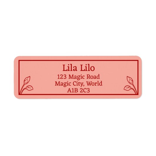 Lotus Buds Gepersonaliseerd Retour Adres Label (Voorkant)