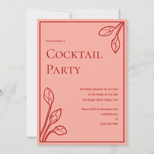 Lotus Buds Persoonlijke Uitnodiging van de Partij (Voorkant)