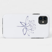Lotus Calligraphy (Blauw) Case-Mate iPhone Case (Achterkant (horizontaal))