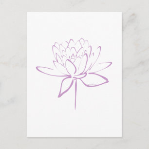 Lotus Calligraphy (Lavender) Briefkaart