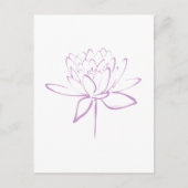 Lotus Calligraphy (Lavender) Briefkaart (Voorkant)